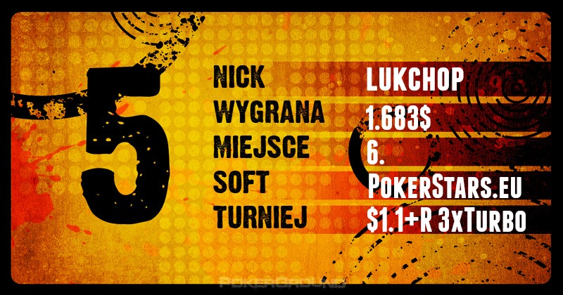 Wyniki Polaków online - poker stars, 888, ftp