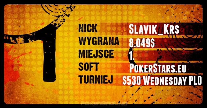 Wyniki Polaków online - poker stars, 888, ftp