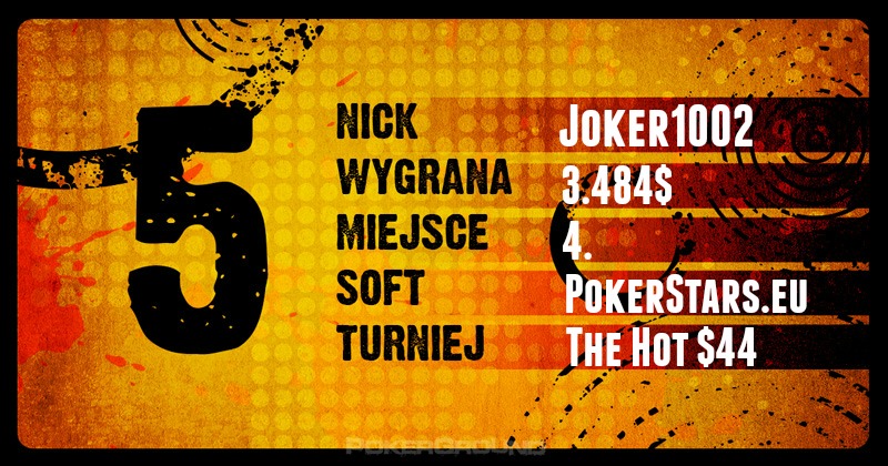 Wyniki Polaków online - poker stars, 888, ftp