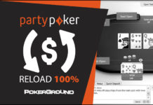Reload bonus na Party Poker – 100% do 500$!