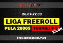 Liga freeroll – wyniki piątego turnieju