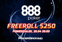 Najbliższy poniedziałek: freeroll na 888poker z $250 dla naszych graczy!