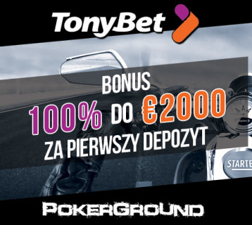 TonyBet Poker – 100% do €2000 z kodem PokerGroundTB