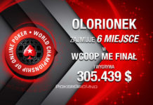 WCOOP Main Event  – Olorionek zajmuje 6 miejsce i wygrywa $305.439,66