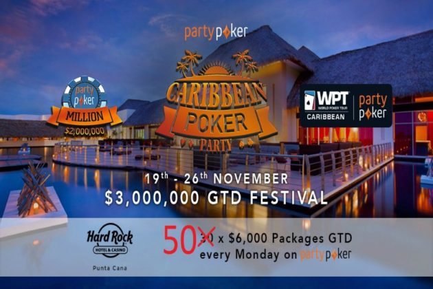 50 pakietów na Caribbean Poker Party gwarantowanych w dzisiejszej satelicie na PartyPoker