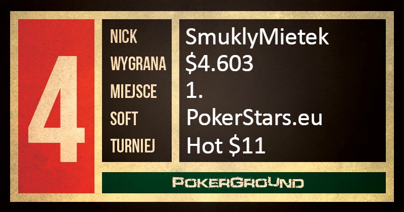 Wyniki online Polaków - PokerStars.eu, 888 poker, Full Tilt Poker, PartyPoker