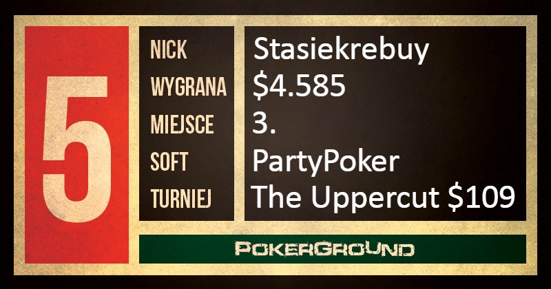 Wyniki online Polaków - PokerStars.eu, 888 poker, Full Tilt Poker, PartyPoker