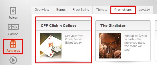 PartyPoker Click n Collect