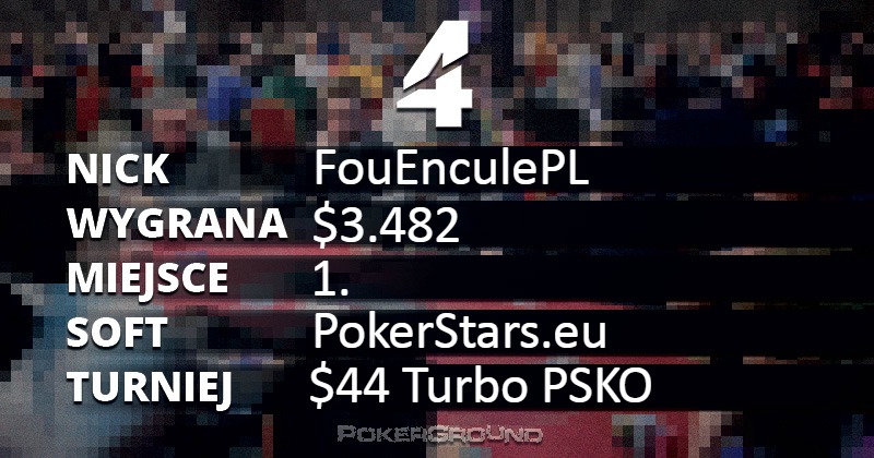 Wyniki online Polaków - PokerStars.eu, 888 poker, Full Tilt Poker, PartyPoker