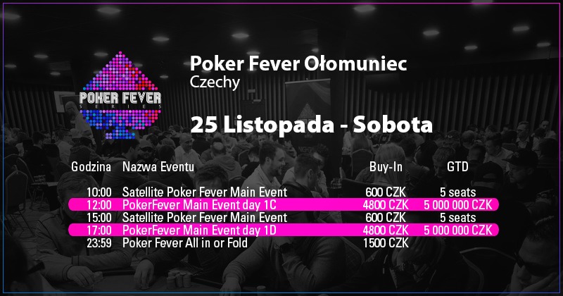 sobota na Poker Fever Series