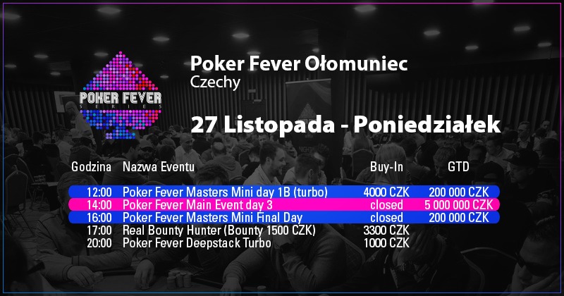 Poker Fever Series - poniedziałek