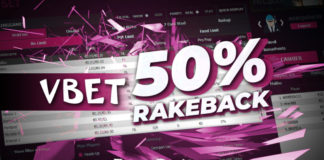Vbet – do 50% rakebacku i niespodzianki dla naszych graczy!