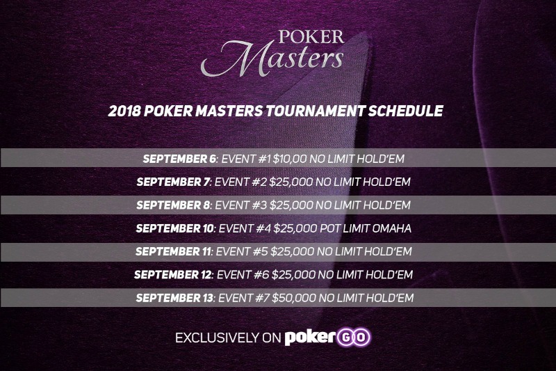 Poker Masters 2 - harmonogram