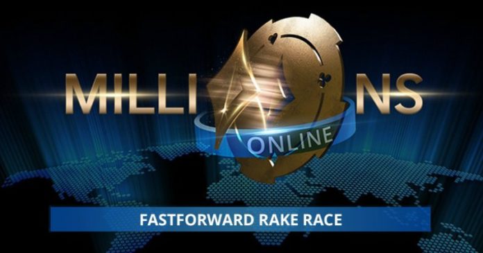 MILLIONS Online fastforward rake race