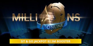 MILLIONS Online: 2.500.000$ to wielkie pieniądze, ale 5.000.000$ wygląda jeszcze okazalej… MILLIONS Online Sit&Go Jackpot Booster
