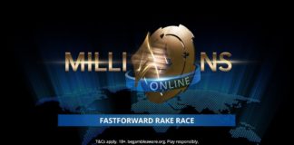 MILLIONS Online Fastforward Rake Race: Do 4 listopada gramy o udział w grze o 20 mln$!