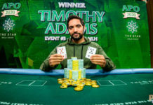 Australian Poker Open: Timothy Adams najlepszy w turnieju za 25.000 AUD Timothy Adams - Australian Poker Open