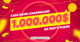 PartyPoker: Cash Game Leaderboards powraca z kolejnym 1.000.000$ (maj)