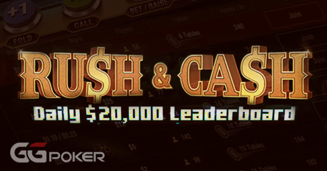 Rush & Cash Daily Leaderboard: 20.000$ do podziału każdego dnia!