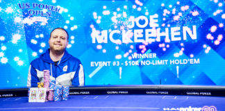 U.S. Poker Open: Joe McKeehen zwycięża w trzecim evencie i zgarnia 200.200$ Joe McKeehen - U.S. Poker Open
