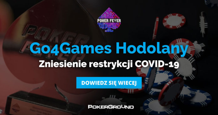 Go4Games Hodolany: plansza informacyjna dot. zniesienia obostrzeń Covid-19 w kasynie