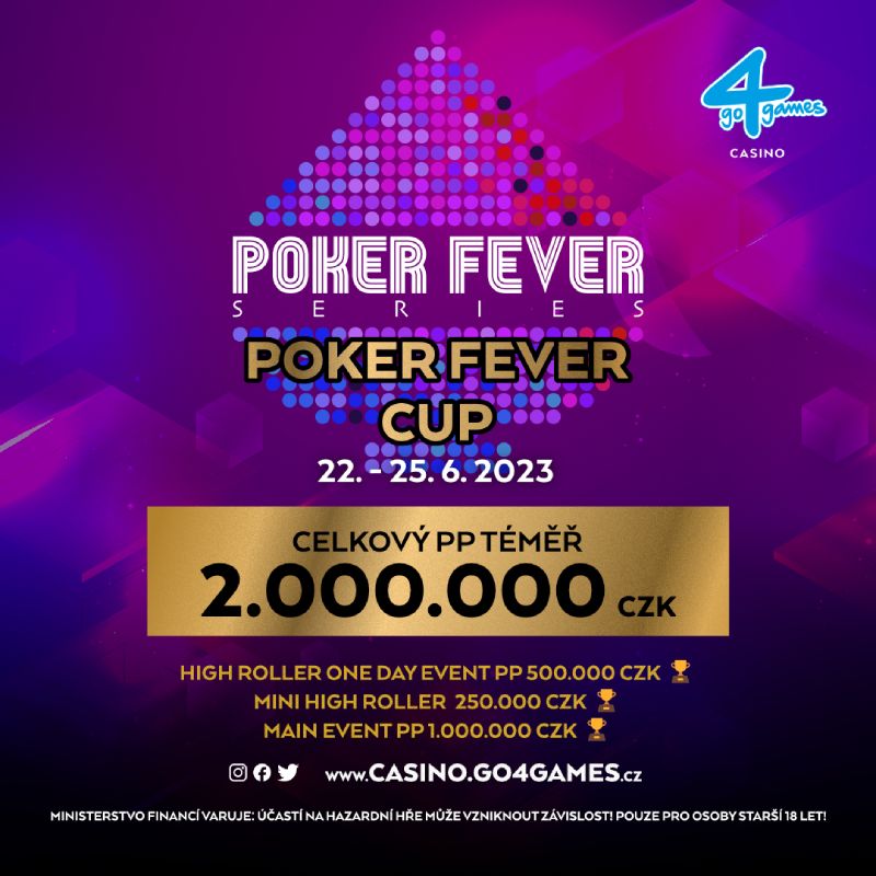 Banner reklamujący Poker Fever Cup Special w kasynie Go4Games Hodolany